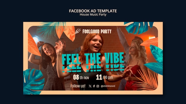 House music party template design