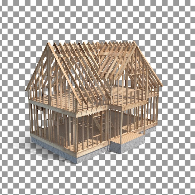 House on isolated and transparent background