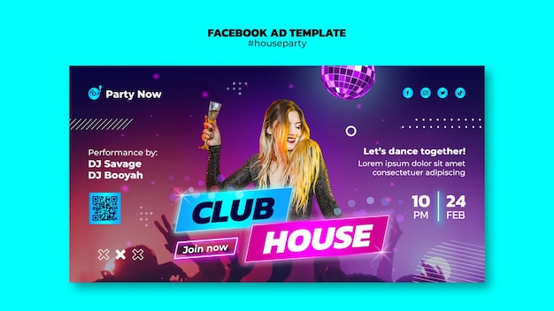 House party template design