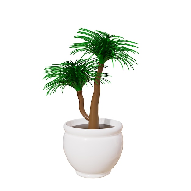 House plants 3d illustration