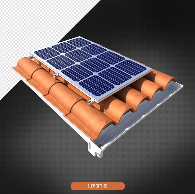 House roof with solar panel