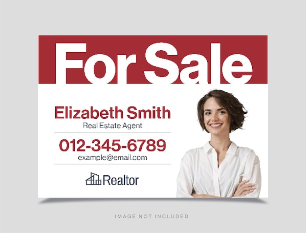 House For Sale Sign Template Real Estate Property For Sale Sign Template in Photoshop PSD