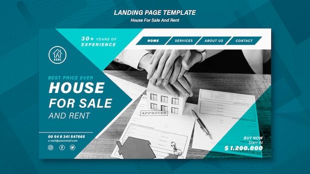 PSD house selling landing page