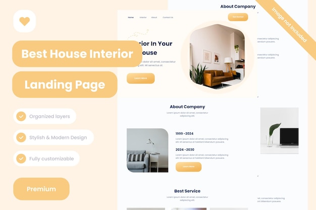 PSD house stay landing pages website template