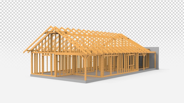 PSD 背景が透明な建設中の家