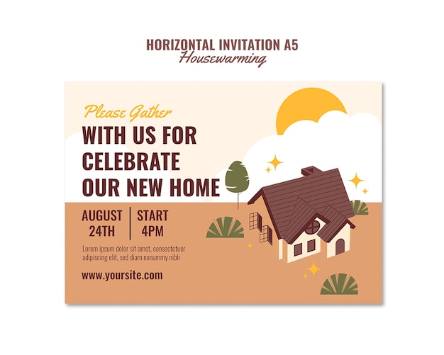 PSD house warming template design