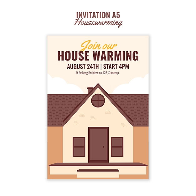 PSD house warming template design