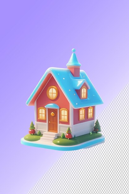 PSD a house with a snow globe on it