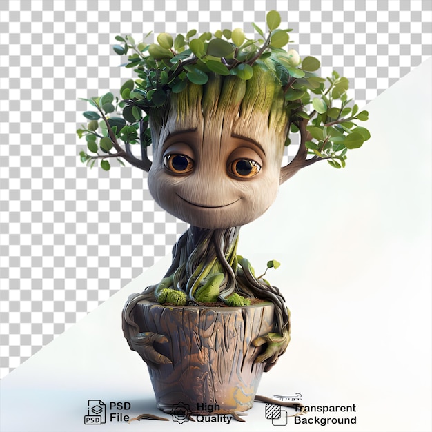 PSD 투명한 배경에 분리 된 초록색 잎으로 비에 houseplant png 파일을 포함