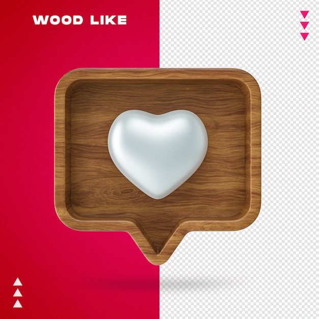 Houten als bel in 3D-rendering geïsoleerd