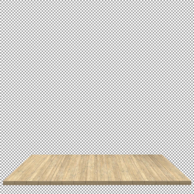 Houten bord 3d render geïsoleerd