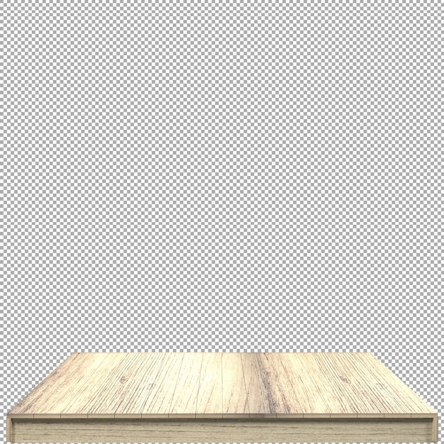 Houten bord 3d render geïsoleerd