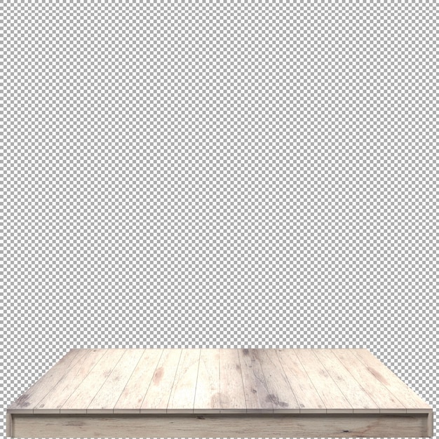 Houten bord 3d render geïsoleerd