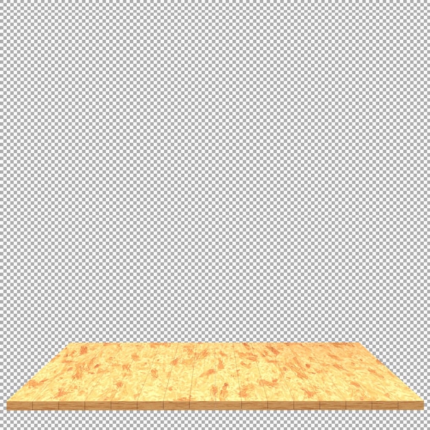 Houten bord 3d render geïsoleerd