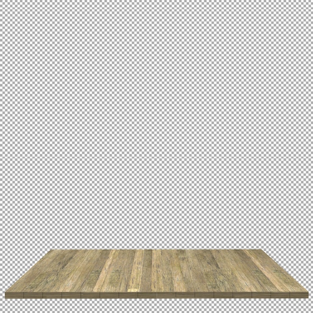 Houten bord 3d render geïsoleerd