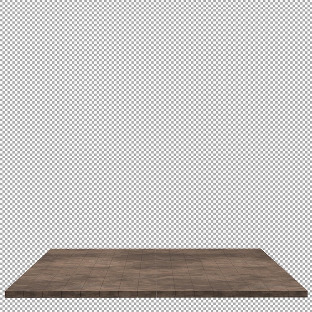 Houten bord 3d render geïsoleerd