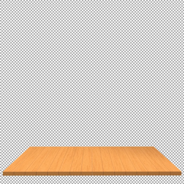 Houten bord 3d render geïsoleerd