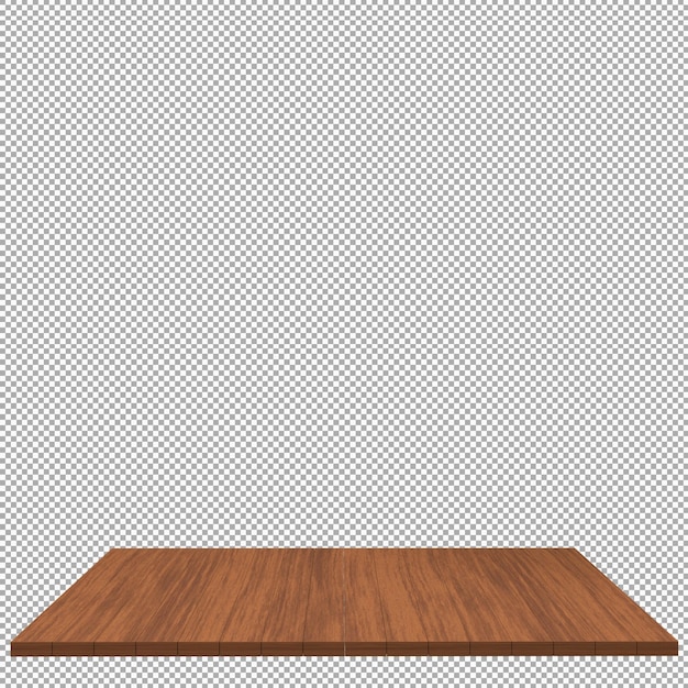 Houten bord 3d render geïsoleerd