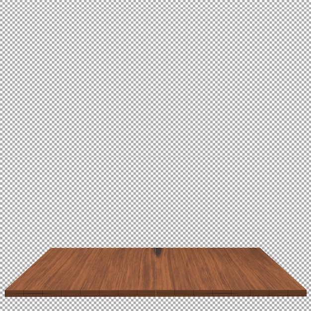 Houten bord 3d render geïsoleerd