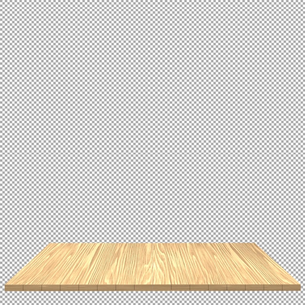 Houten bord 3d render geïsoleerd