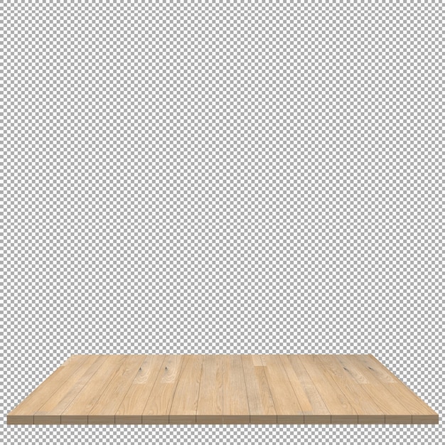 Houten bord 3d render geïsoleerd