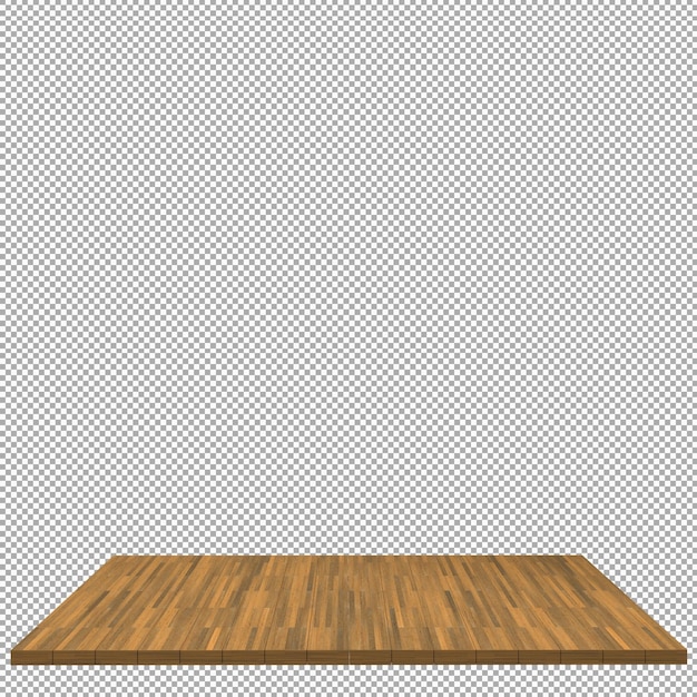 Houten bord 3d render geïsoleerd