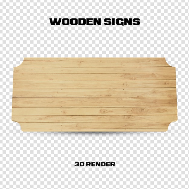 Houten bord 3D Render