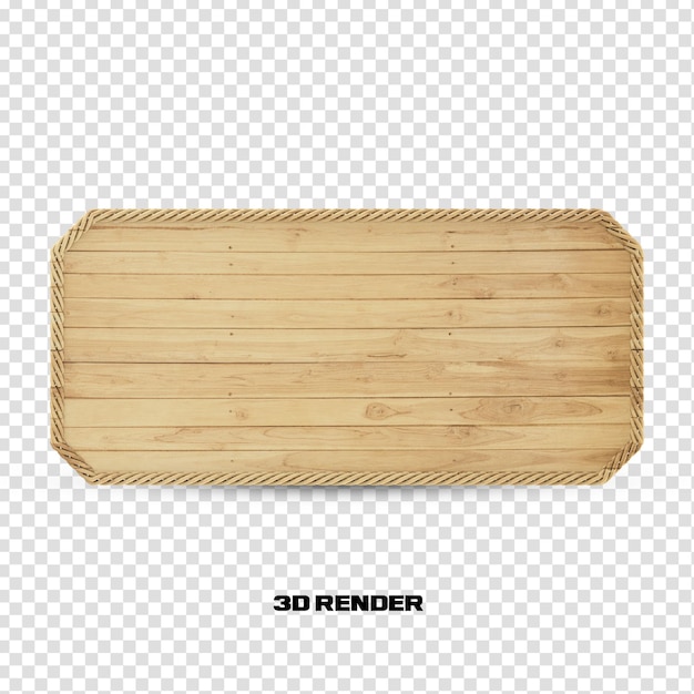 Houten bord 3D Render