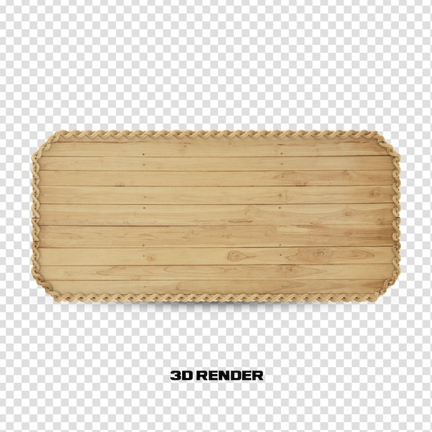 Houten bord 3d render