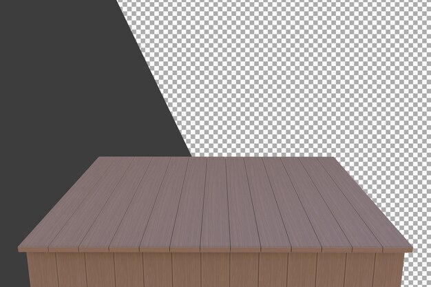 PSD houten bord 3d-rendering geïsoleerd