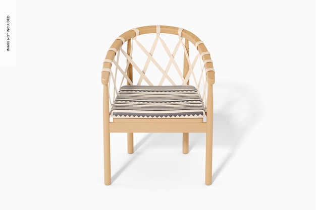 Houten fauteuilmodel, vooraanzicht