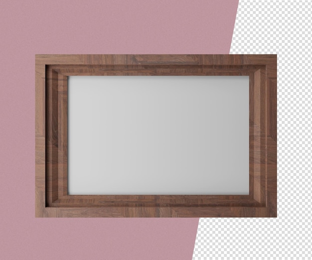 PSD houten fotoframe van horizontale grootte