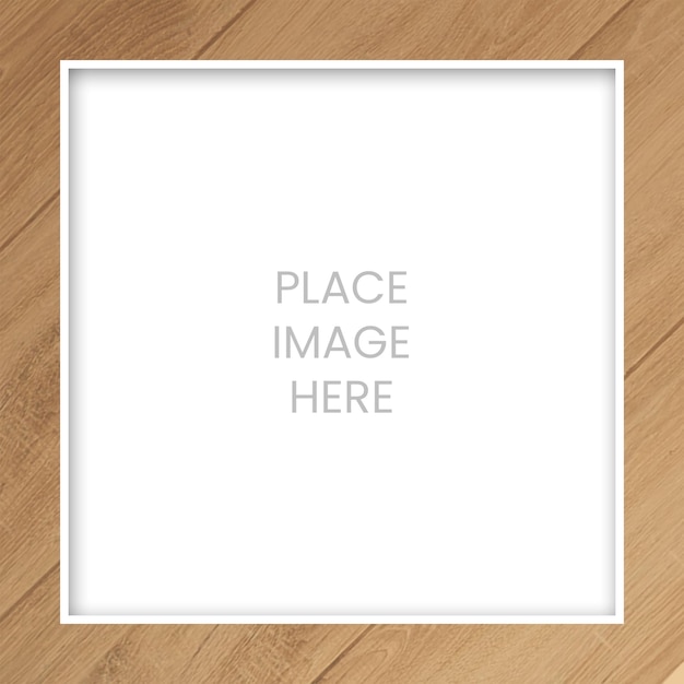 PSD houten fotolijst vierkante transparante achtergrond
