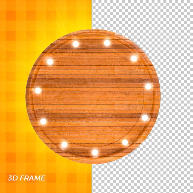 Houten frame 3d render