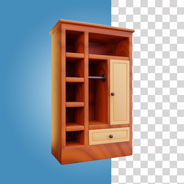 Houten kast 3d icon 2