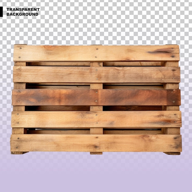 Houten pallet op doorzichtige achtergrond