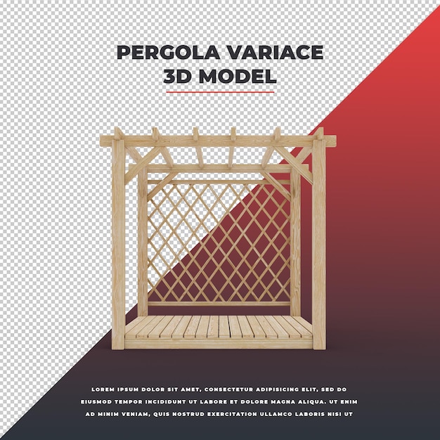 PSD houten pergola variace