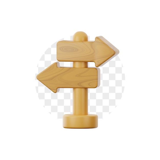 Houten pijltekenrichting