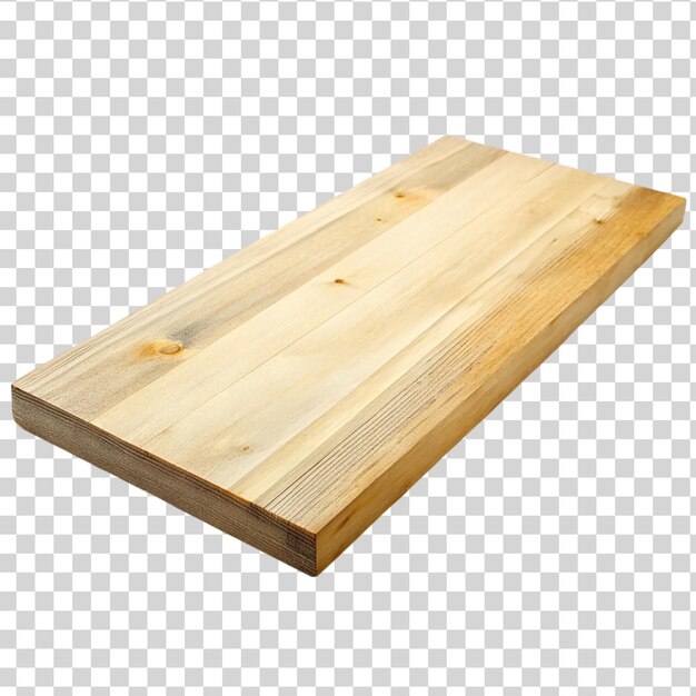 Houten planktafel geïsoleerd op een doorzichtige achtergrond