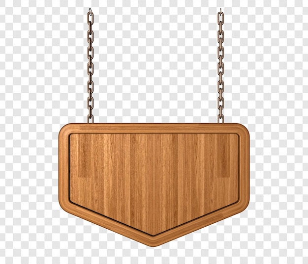 PSD houten schildbord met ketting