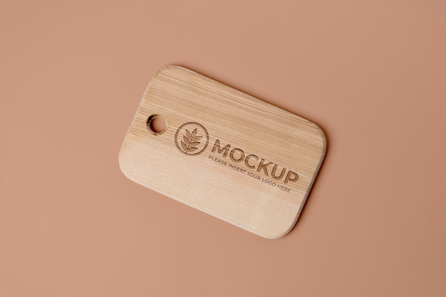 Houten snijplank mock-up ontwerp