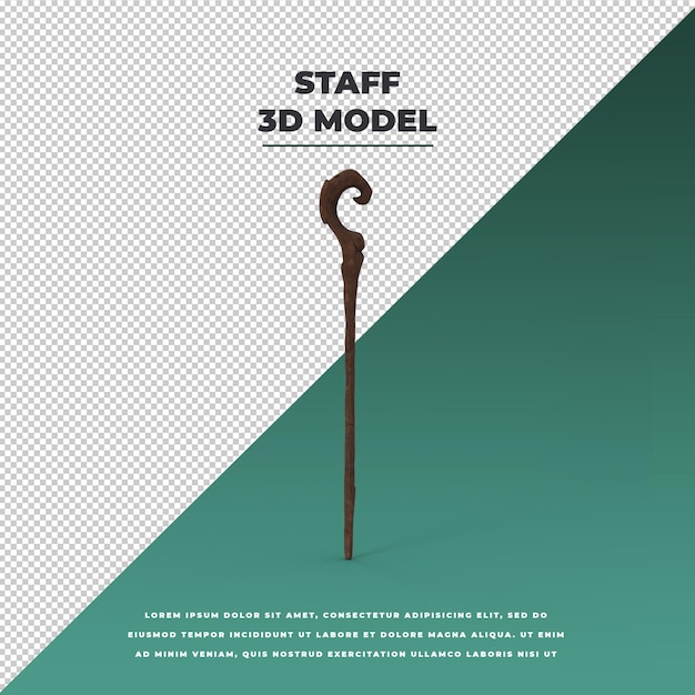 Houten staf Cartoon-stijl