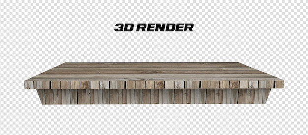 PSD houten tafel voorgrond