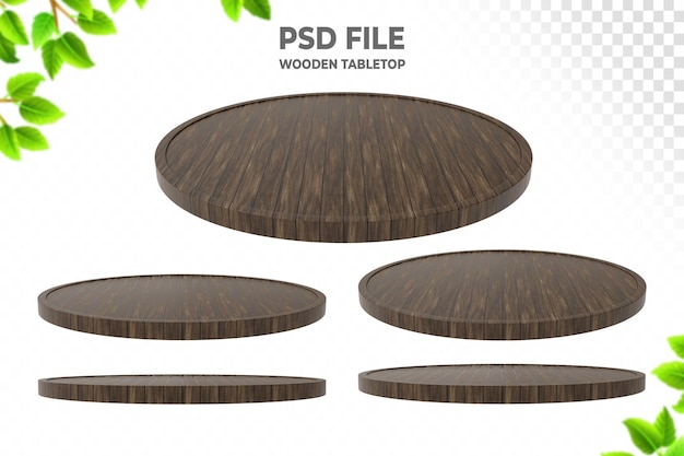 Houten tafelblad 3d render