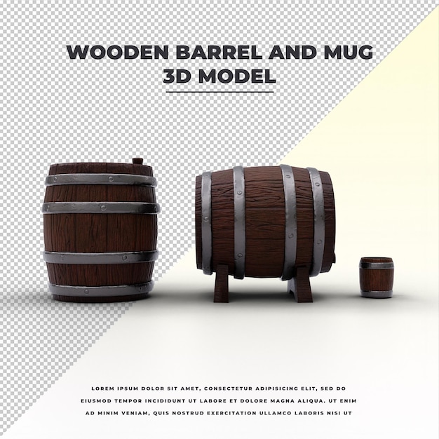 Houten vat en mok