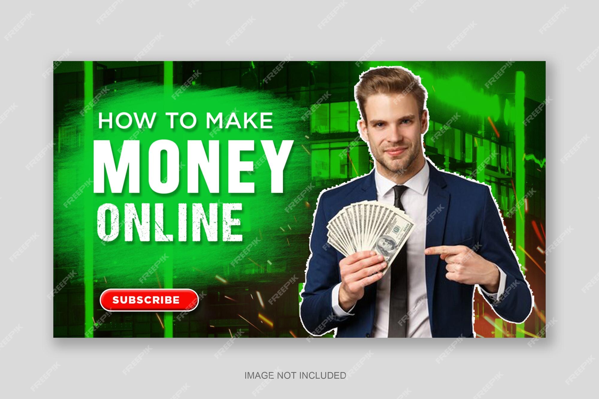 Premium Psd | How To Make Money Online Youtube Thumbnail Design