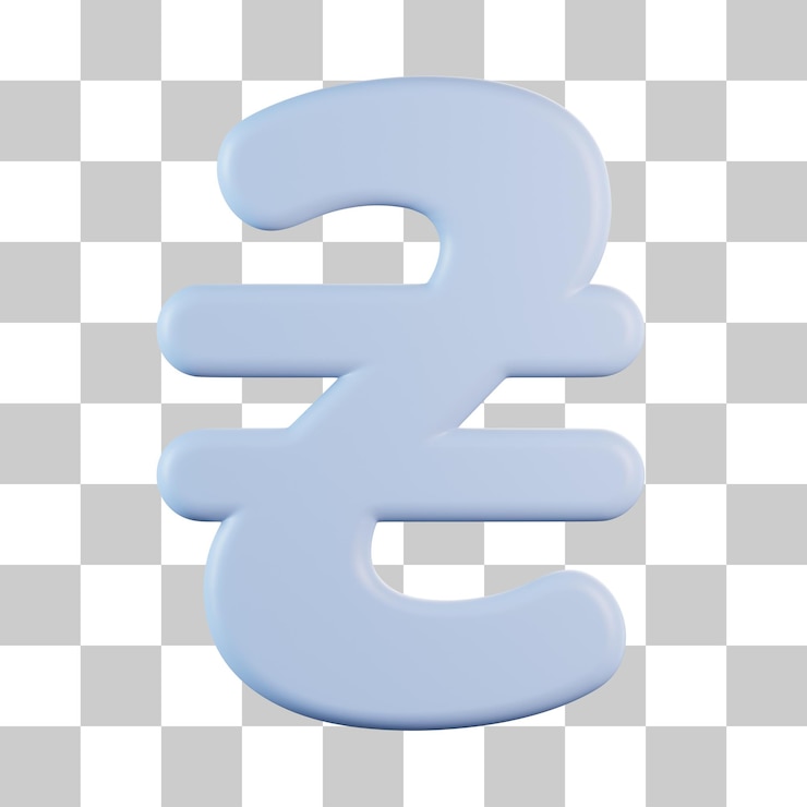 PSD hryvnia-valuta-symbool 3d-icoon