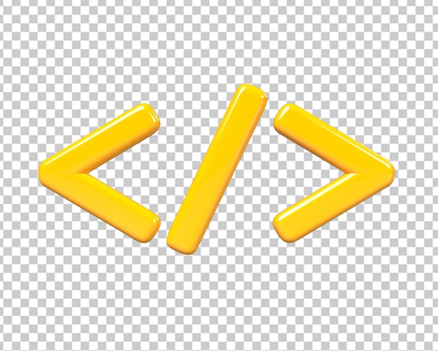 PSD html-codering pictogram 3d render