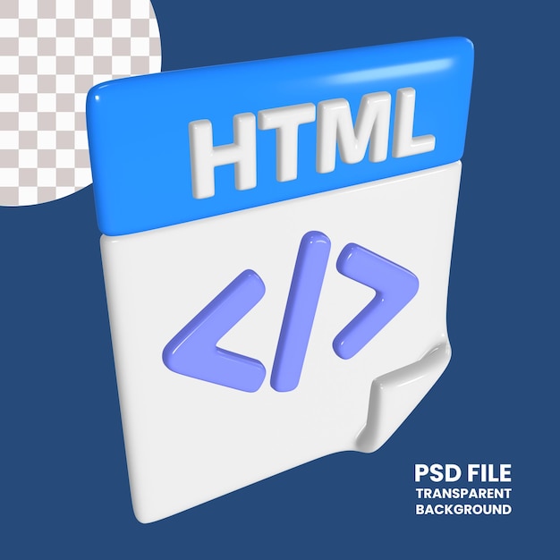 HTML File 3D Illustration Icon