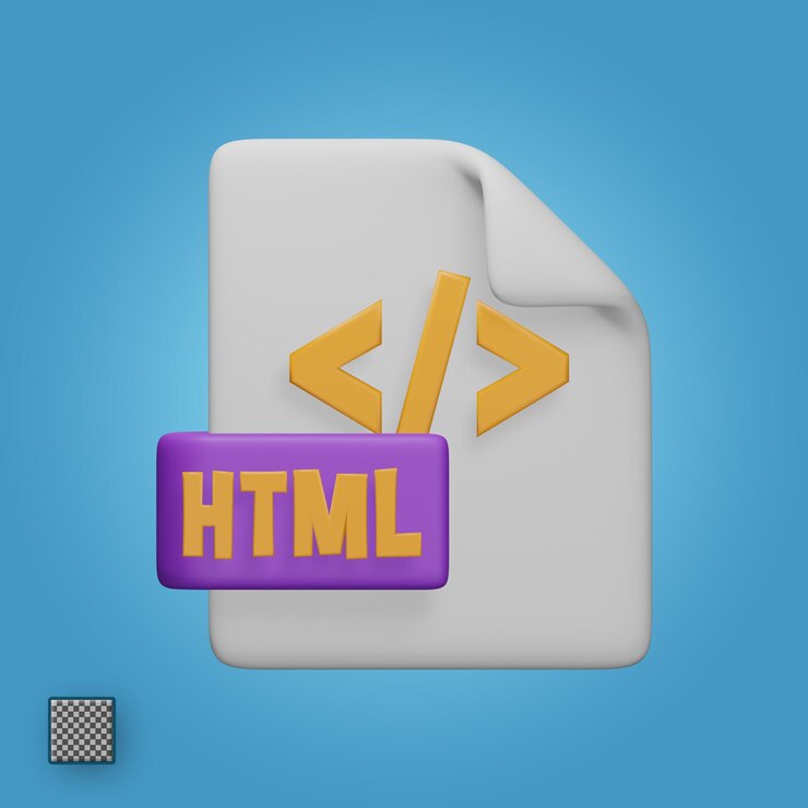 PSD html file 3d render cute icon illustration folder file format